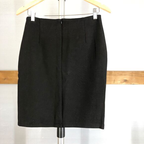 SWEEWE PARIS Black Gold Embroidery Lined Pencil Skirt Sz S - Picture 4 of 8
